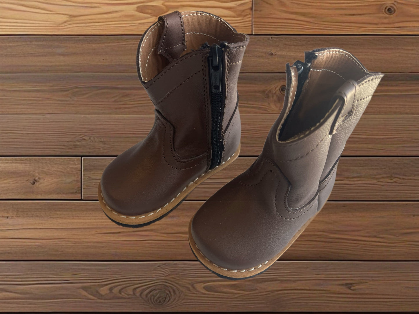 Brown Infant Leather Boots